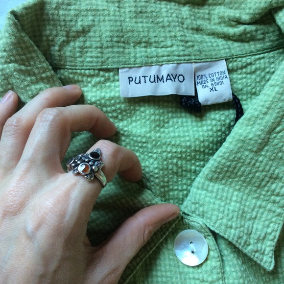 SOLD Putumayo Cotton Vacation Blouse Vest Shell - Picture 3 of 6